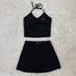 A-Two-Piece Set: Strappy Camisole and Skirt(Y71642)
