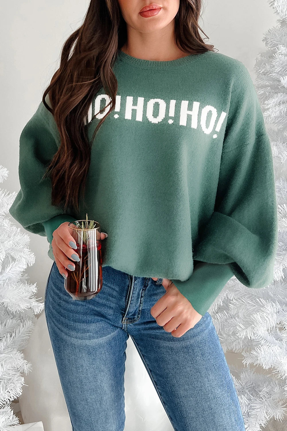 CHRISTMAS Drop Shoulder Loose Sweater