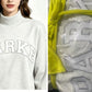 White Lettering on Grey MockNeck Sweatshirt