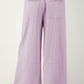 Mineral Wash Exposed Seam Drawstring High Waist Wide Leg Cargo Pants