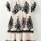 Vintage Print V Neck High Waist Short Sleeve Dress