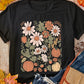 Wild Flower Pumpkin Print T Shirt
