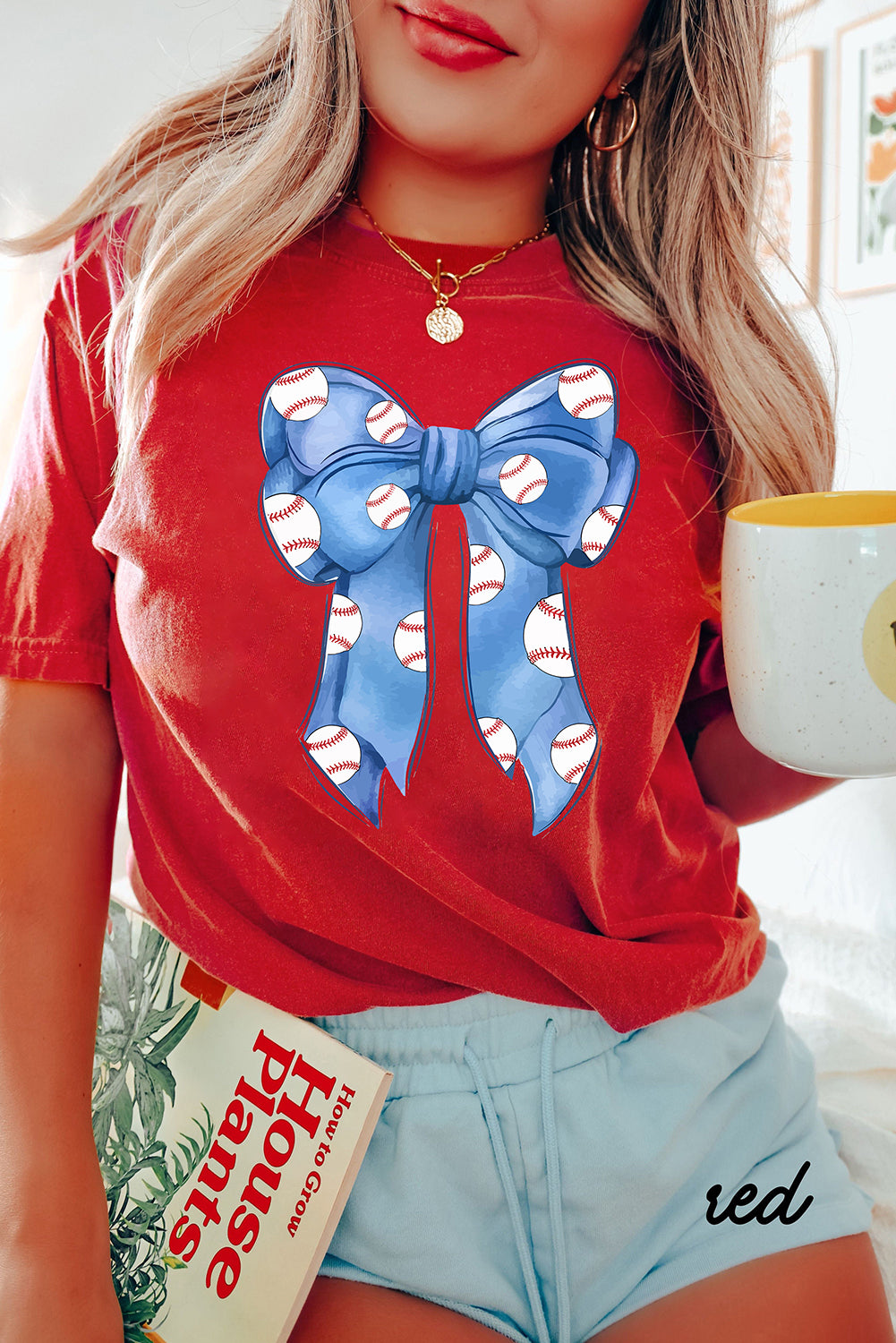 Rugby Bowknot Graphic Crew Neck Tee