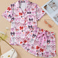 Bows Printed 2pcs Short Pajama Set