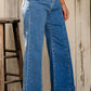Plain Seam Detail Flared Bottom Ankle Length Jeans