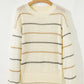Ribbed Edge Drop Shoulder Sweater