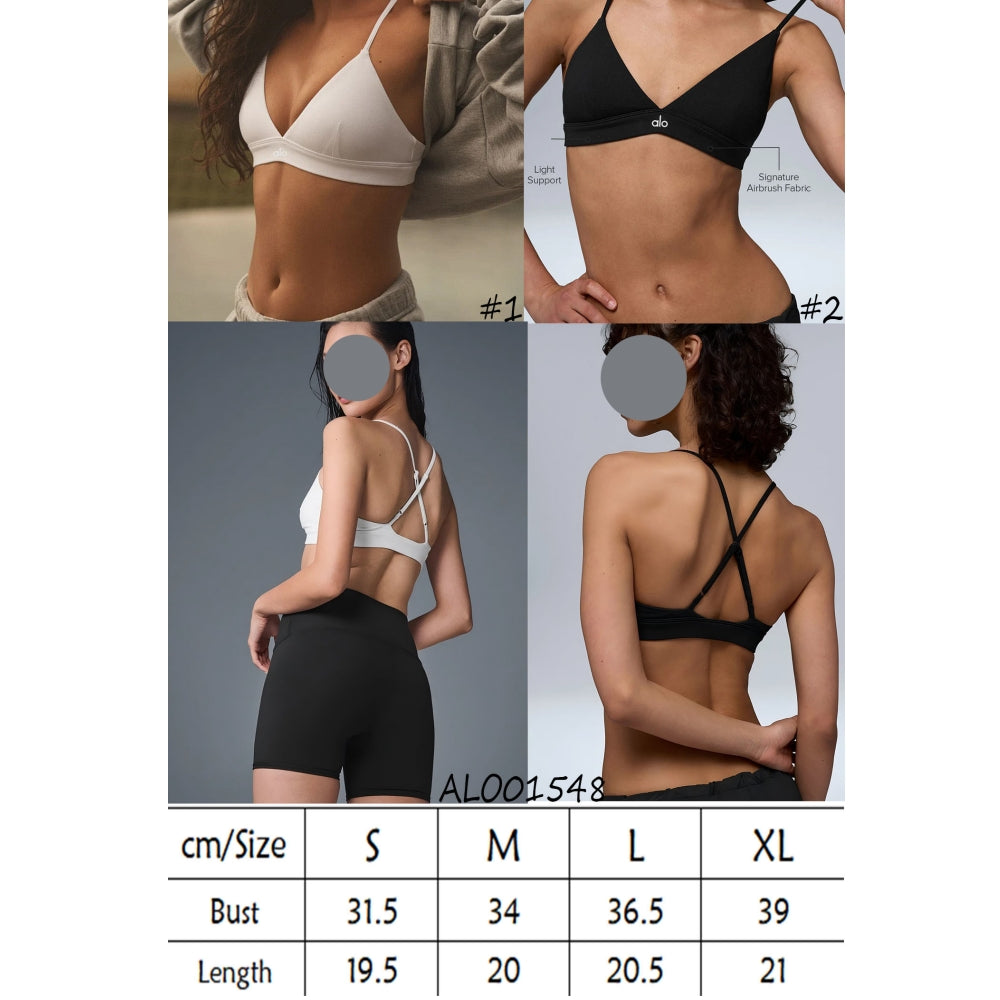 Women's Black Light Support Sports Bra – Activewear Yoga Top