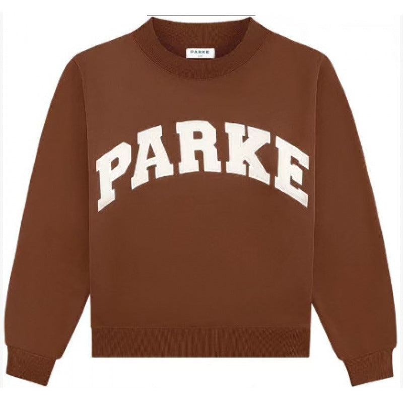 Brown with White Lettering Sweatshirt