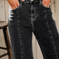 Plain Seam Detail Flared Bottom Ankle Length Jeans