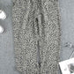 Leopard Elastic Waist Casual Joggers