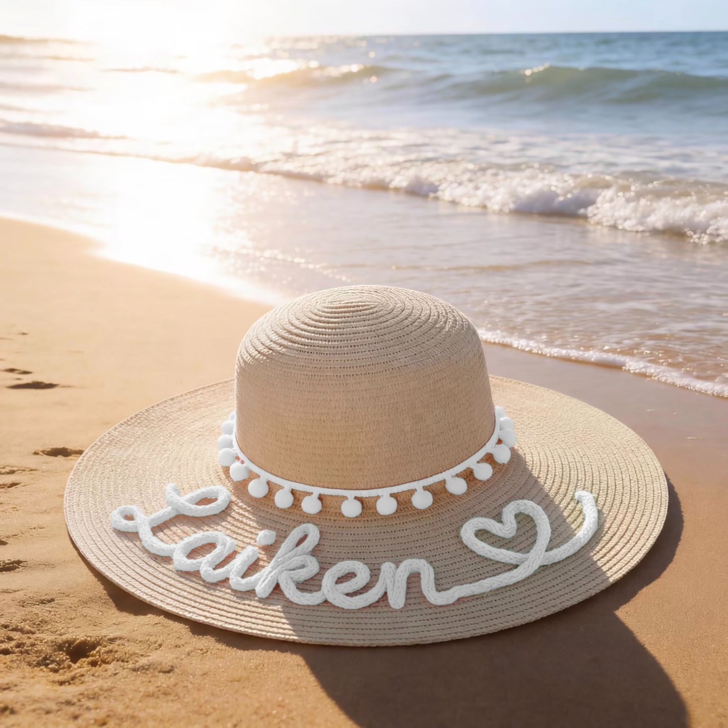 Women's Personalized Summer Straw Hat