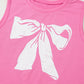 Bow Print Boxy Fit Tank Top