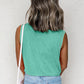 Mineral Wash Patched Chest Pocket Casual Tank Top