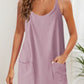 Plain Racerback Pocketed Sleeveless Romper