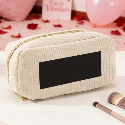 Personalized Hand-Embroidered Cosmetic Bag