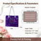 Custom Name Clear Purple Beach Tote Bag