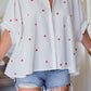 Little Stars Printed Loose Half Sleeve Loose Shirt