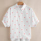 Little Stars Printed Loose Half Sleeve Loose Shirt