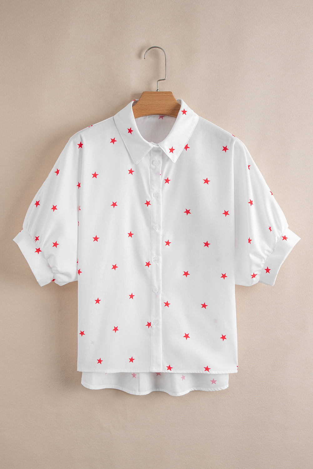 Little Stars Printed Loose Half Sleeve Loose Shirt