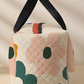 Flower Print Quilted Large Duffel Bag