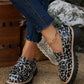Retro Leopard PU Leather Loafer Shoes