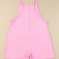 Sleeveless Pocketed V Neck Jersey Romper