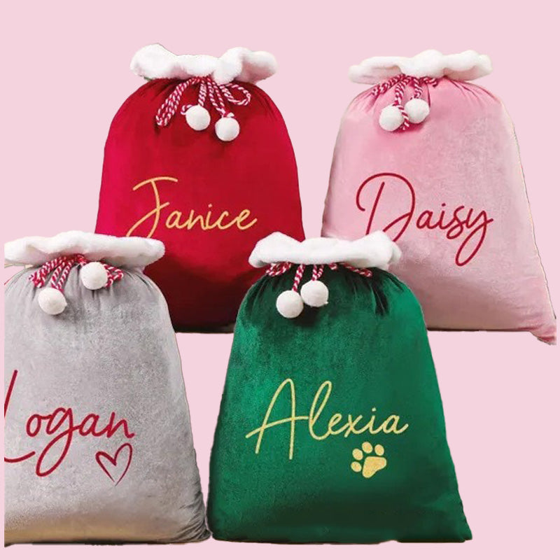 Personalized Velvet Christmas Santa Sacks