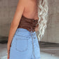 Western Embroidered Denim Mini Skirt