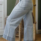Cuffed Hem Wide Leg Jeans