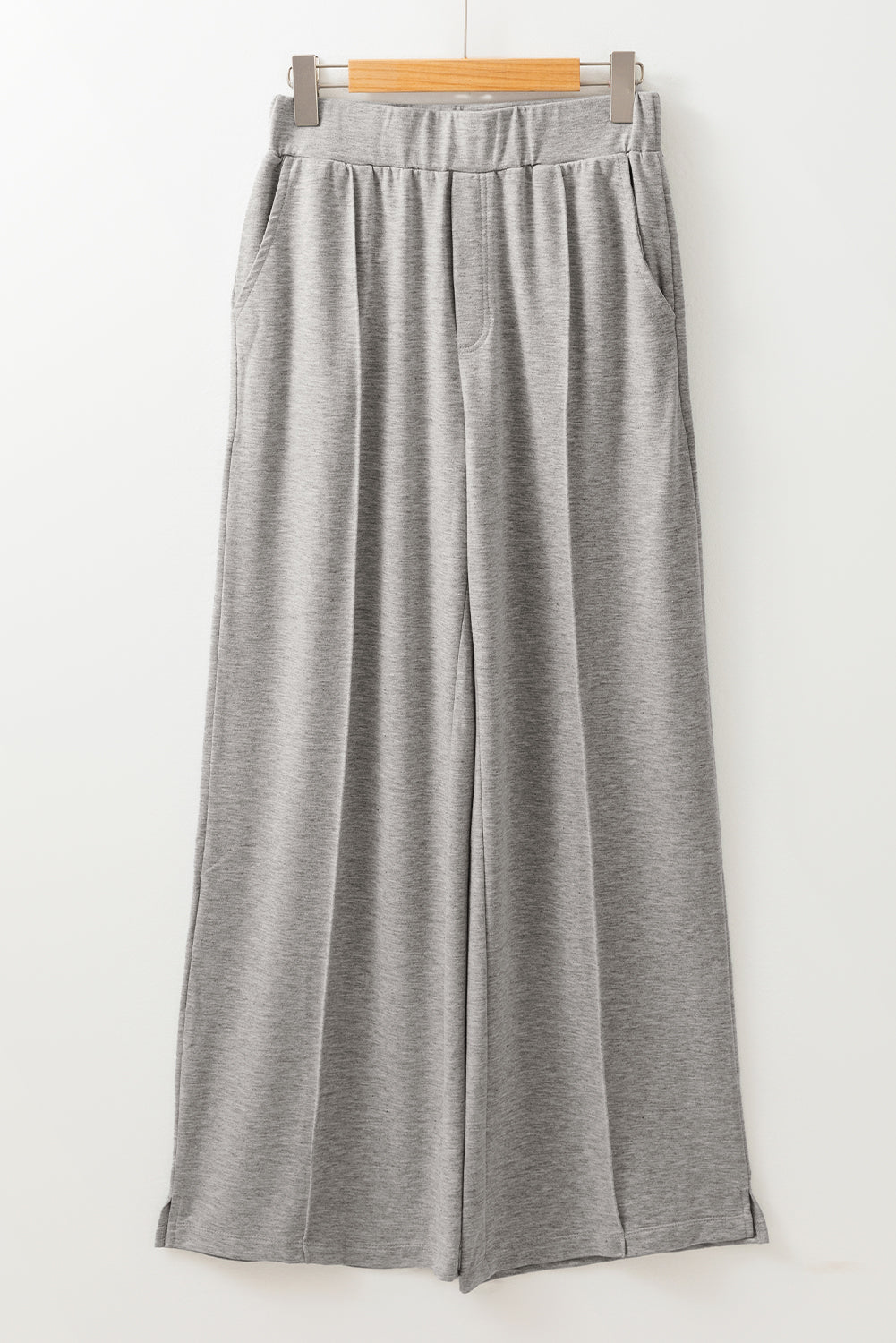 Casual High Waist Wide Leg Knit Pants