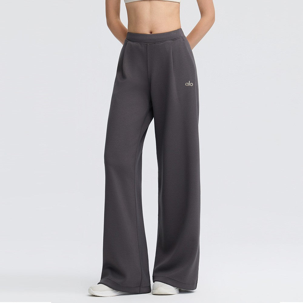 High-Waist Wide-Leg Sweatpants