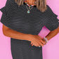 Stripe Ruffle Sleeve T Shirt Dress