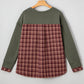 Vintage Plaid Patchwork Drop Shoulder Sweatshirt