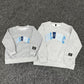 Patchwork Crewneck Sweatshirt Matching Outfits (ADULTS)