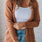 Hollowed Knit Open Front Cardigan