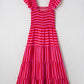 Flutter Sleeve Smocked Bodice Tiered Maxi Dress