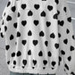 Double Flap Pocket Heart Print Collar Zip Jacket