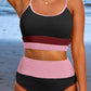 Color Block High Waisted Sexy Bikini Set