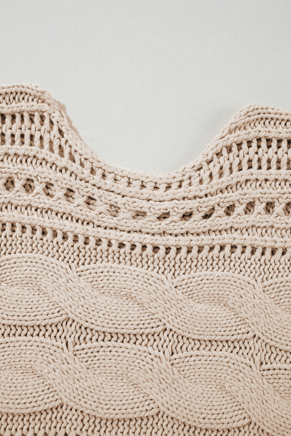 Elegant Hollow-out Knit Cropped Sweater