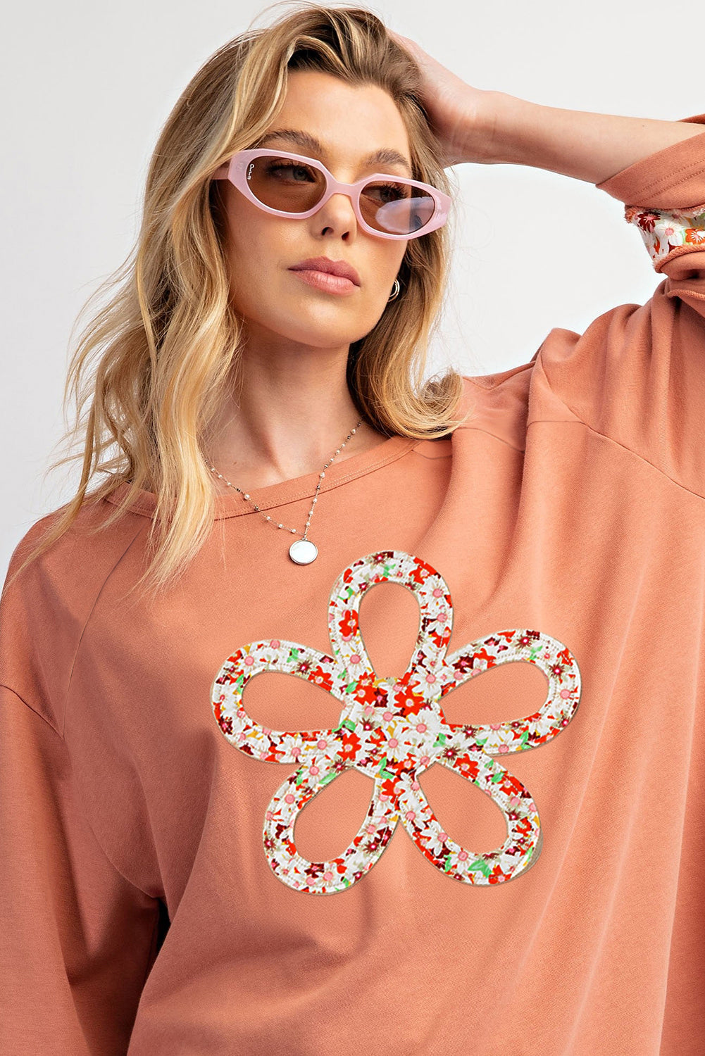 Flower Patch Exposed Seam Top