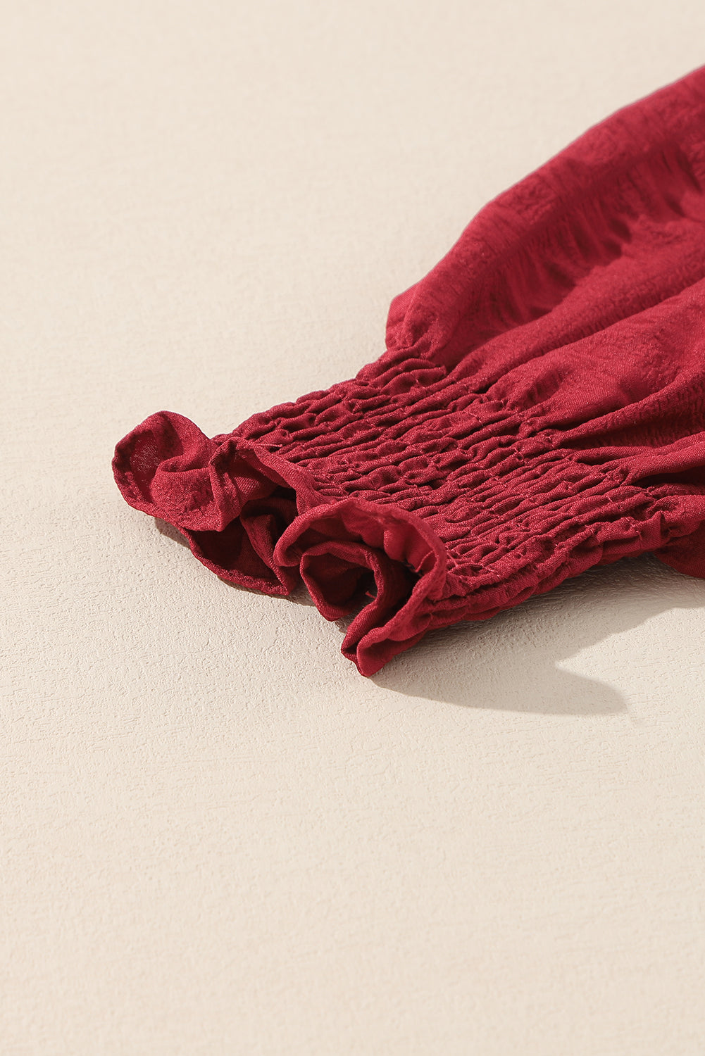 Lace-up Ruched Front Long Sleeve Ruffle Hem Plus Size Midi Dress