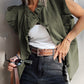 Ruffled Patchwork Denim Jacket Vest