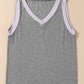 Ribbed V Neck Tank