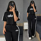 A-Short-sleeve top and long pants two-piece set(Y71637)