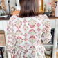 V Neck Long Sleeve Peplum Top