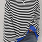 Oversized Contrast Trim Pullover Sweatshirt