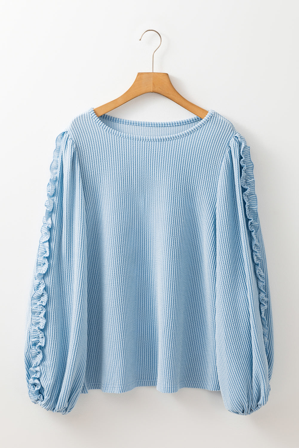 Corded Frilly Puff Sleeve Top