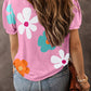 Flower Print Bubble Sleeve Tee