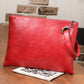 Vintage Leather Oversized Clutch Bag