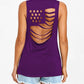 Solid Color Cutout Tank Top